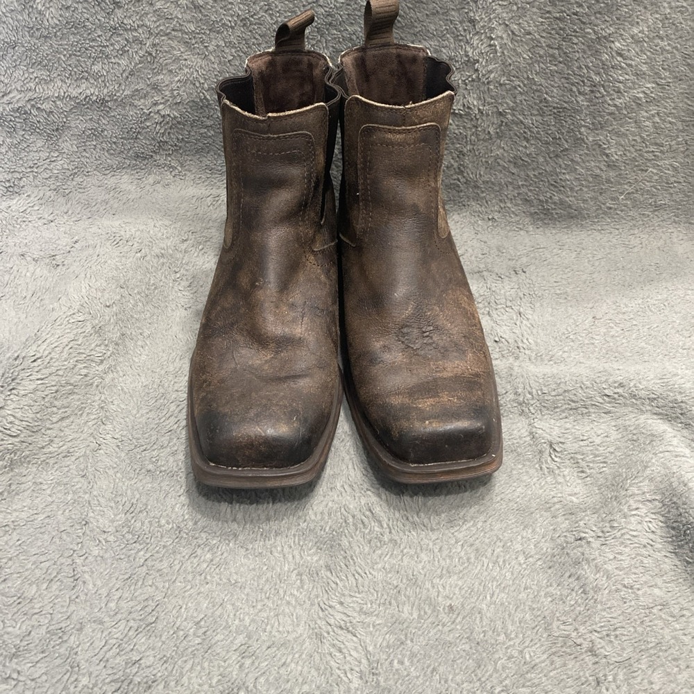Ariat Mens 12D Midtown Rambler Square Toe Pull On Boot Dark Brown Leather Casual